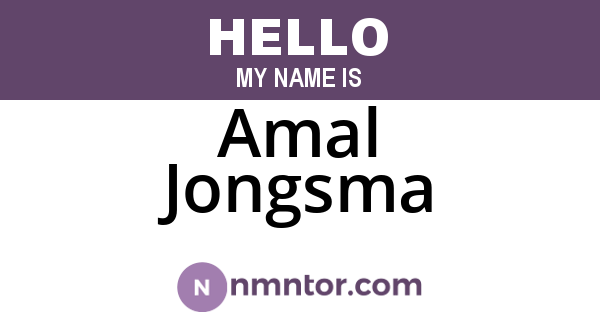 Amal Jongsma