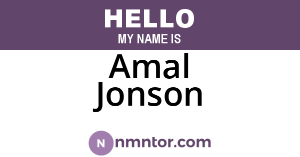 Amal Jonson