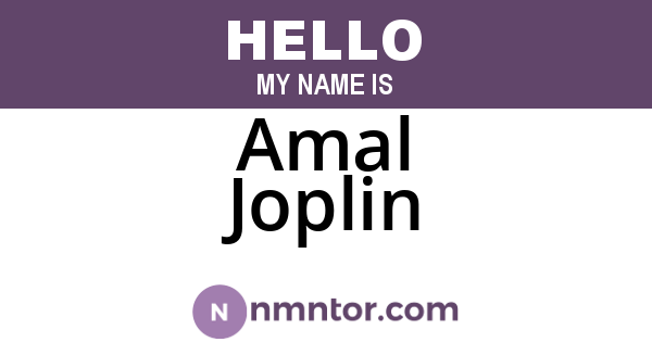 Amal Joplin
