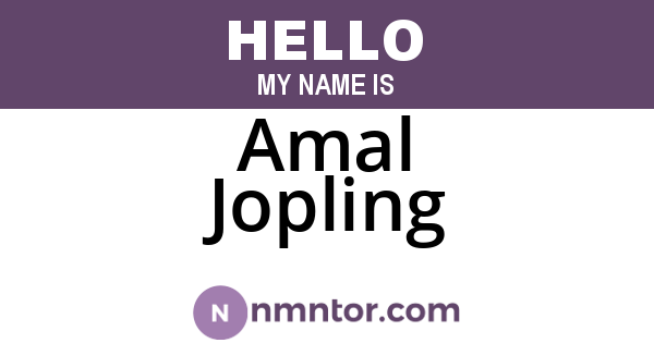 Amal Jopling