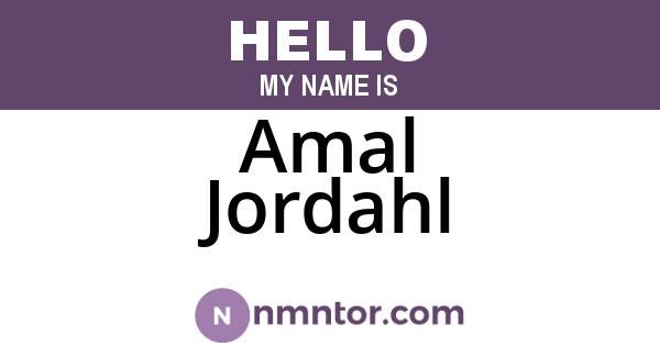 Amal Jordahl