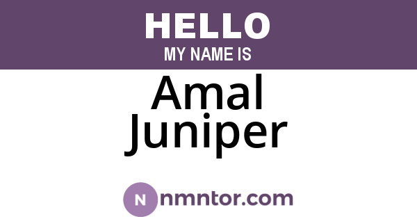 Amal Juniper