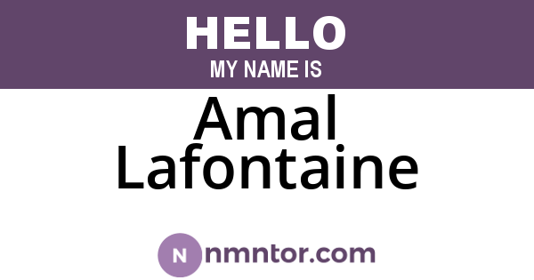 Amal Lafontaine