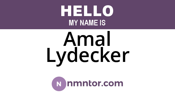 Amal Lydecker