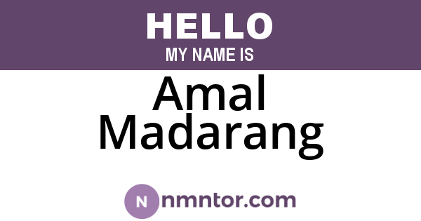 Amal Madarang