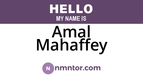 Amal Mahaffey