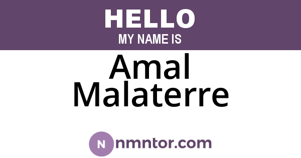 Amal Malaterre