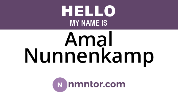 Amal Nunnenkamp