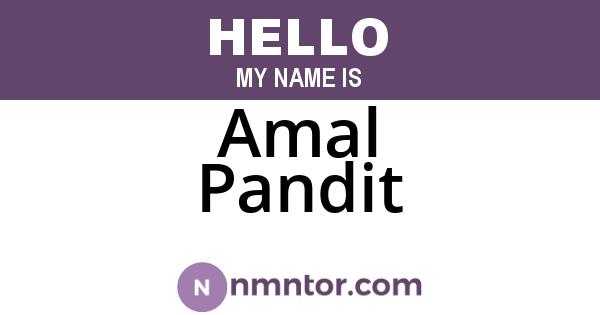 Amal Pandit