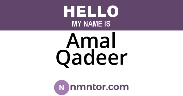 Amal Qadeer