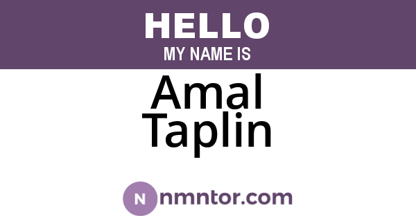 Amal Taplin