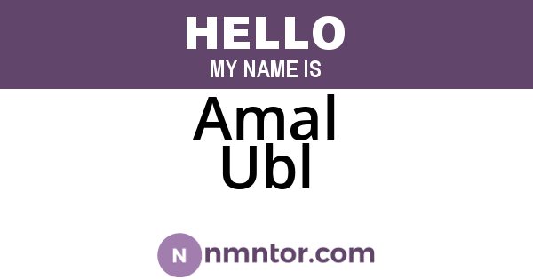 Amal Ubl