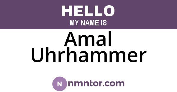 Amal Uhrhammer