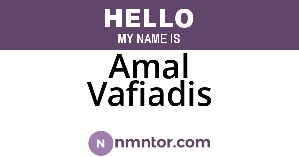 Amal Vafiadis
