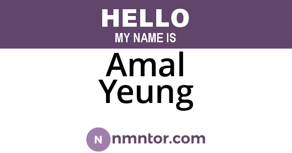 Amal Yeung