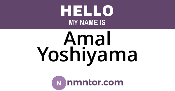 Amal Yoshiyama