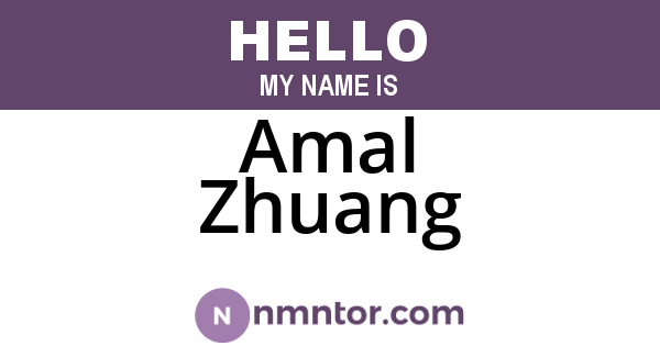 Amal Zhuang