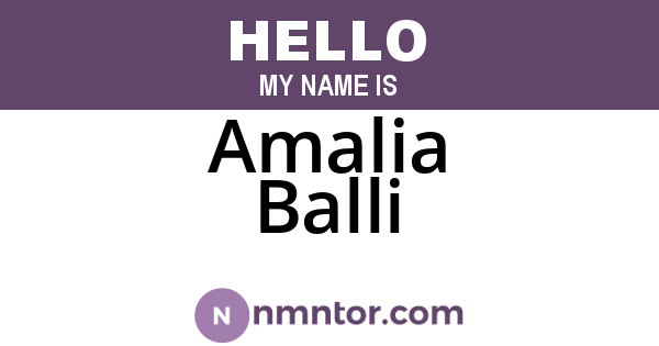 Amalia Balli