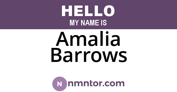 Amalia Barrows