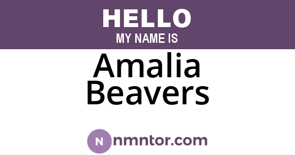 Amalia Beavers