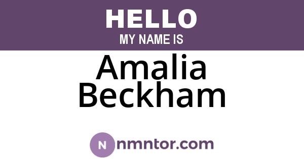 Amalia Beckham