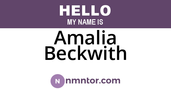 Amalia Beckwith