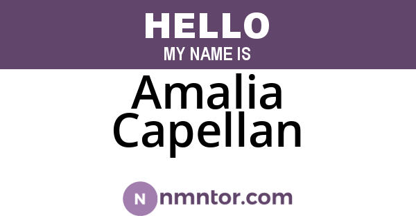 Amalia Capellan