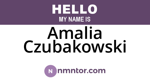 Amalia Czubakowski