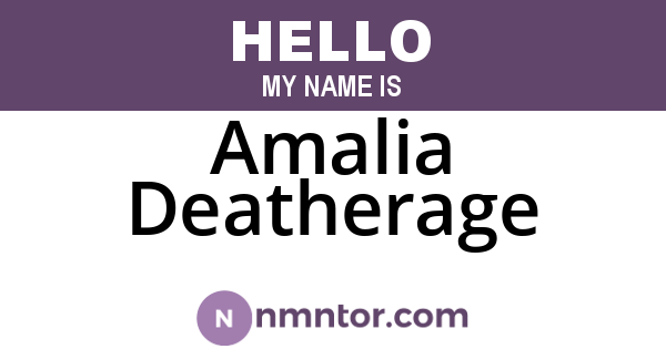 Amalia Deatherage