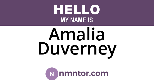 Amalia Duverney
