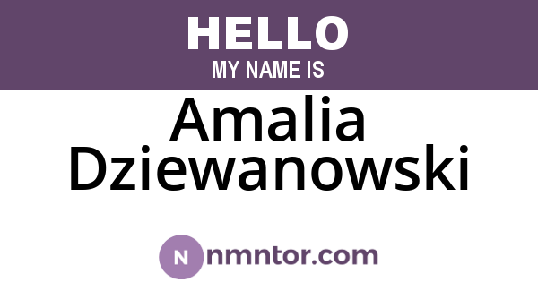 Amalia Dziewanowski