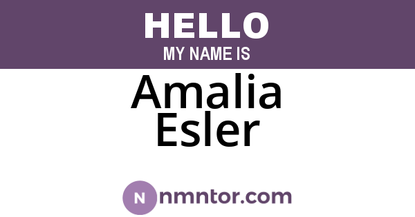 Amalia Esler