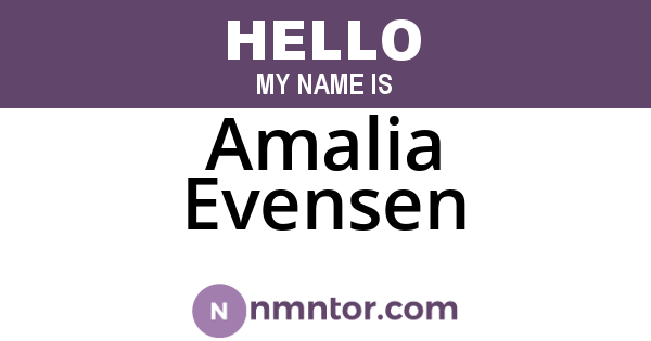 Amalia Evensen