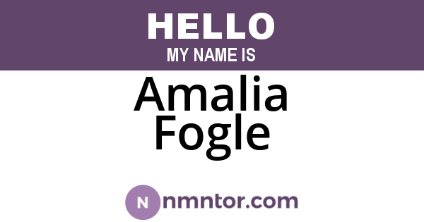 Amalia Fogle