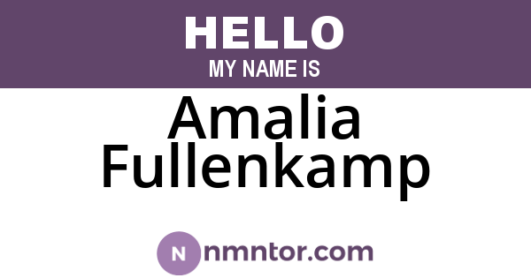 Amalia Fullenkamp