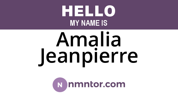 Amalia Jeanpierre