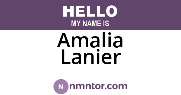 Amalia Lanier