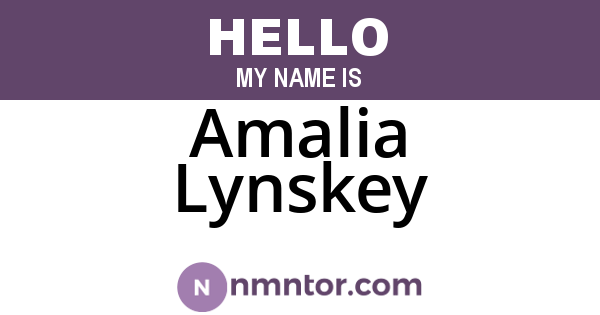 Amalia Lynskey