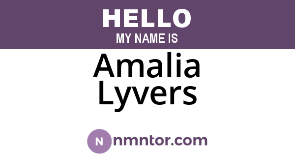 Amalia Lyvers