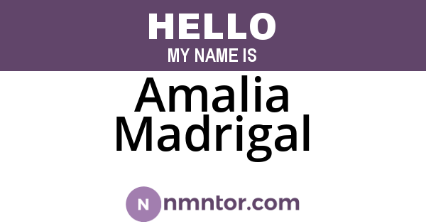 Amalia Madrigal