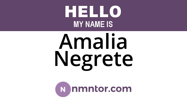 Amalia Negrete