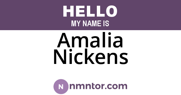 Amalia Nickens