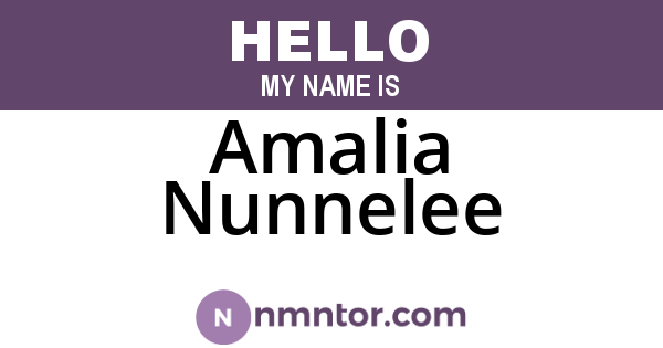 Amalia Nunnelee