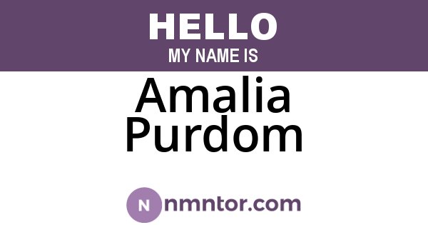 Amalia Purdom