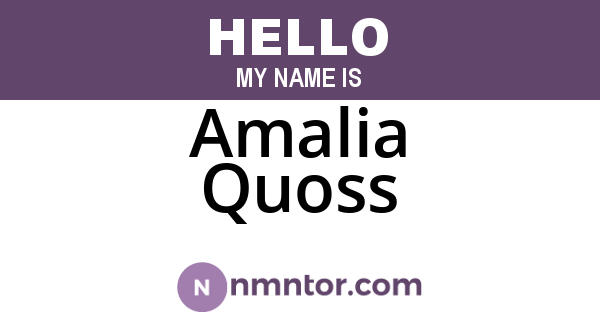 Amalia Quoss