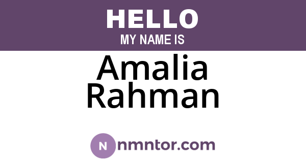 Amalia Rahman