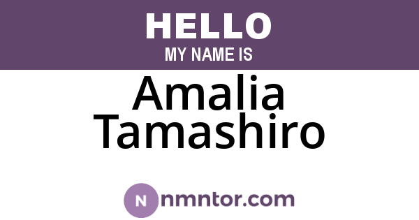 Amalia Tamashiro