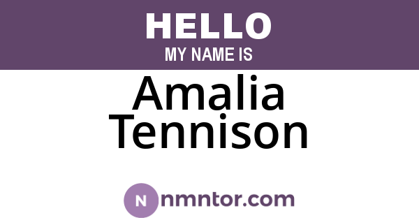 Amalia Tennison