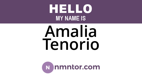 Amalia Tenorio
