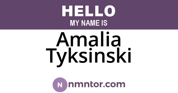 Amalia Tyksinski